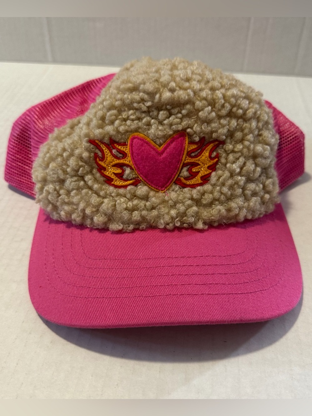 Wild Fable Flaming Heart Sherpa Baseball Hat OS